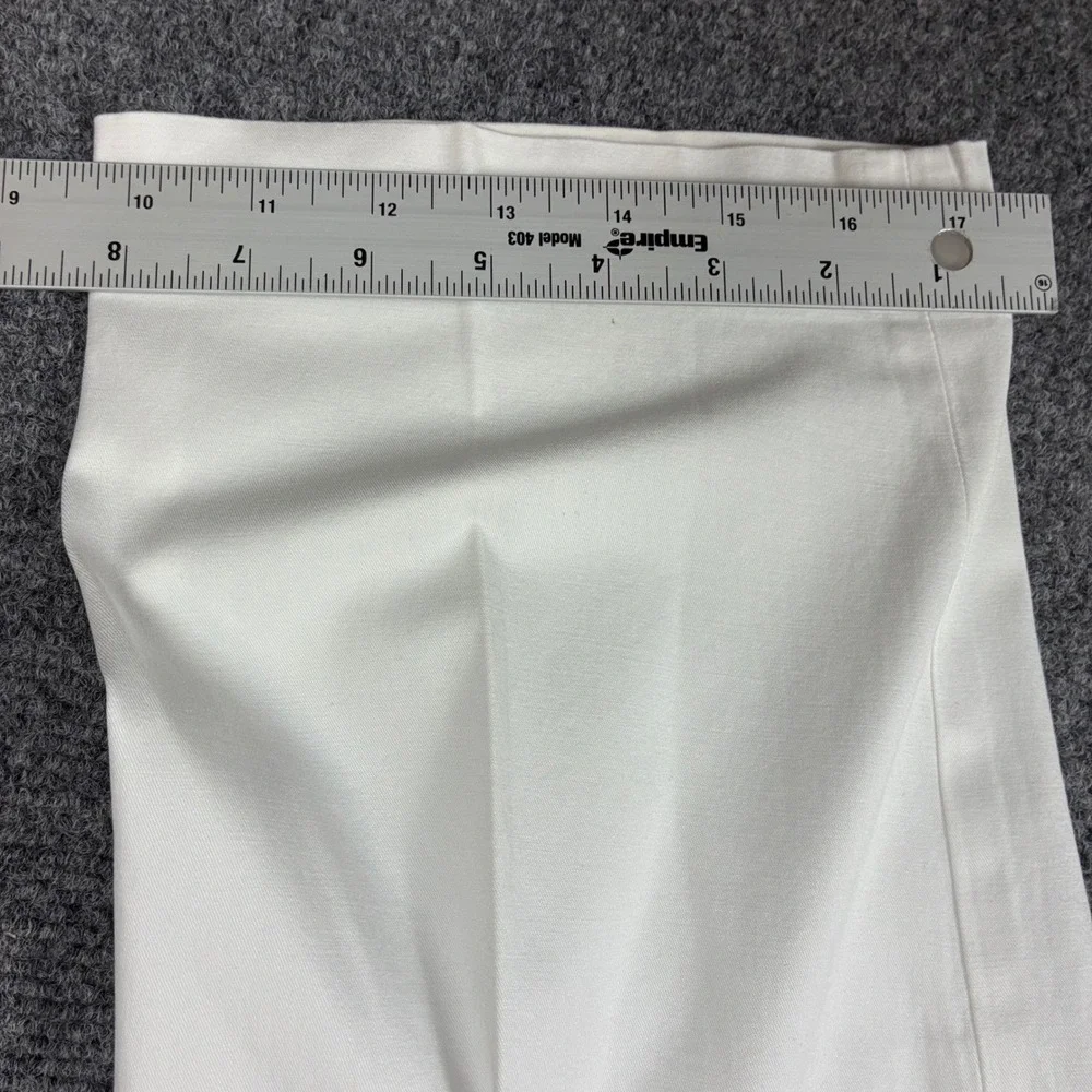 Talbots The Perfect Chino Pants Women 14 36x30 White Straight Leg Casual Trouser